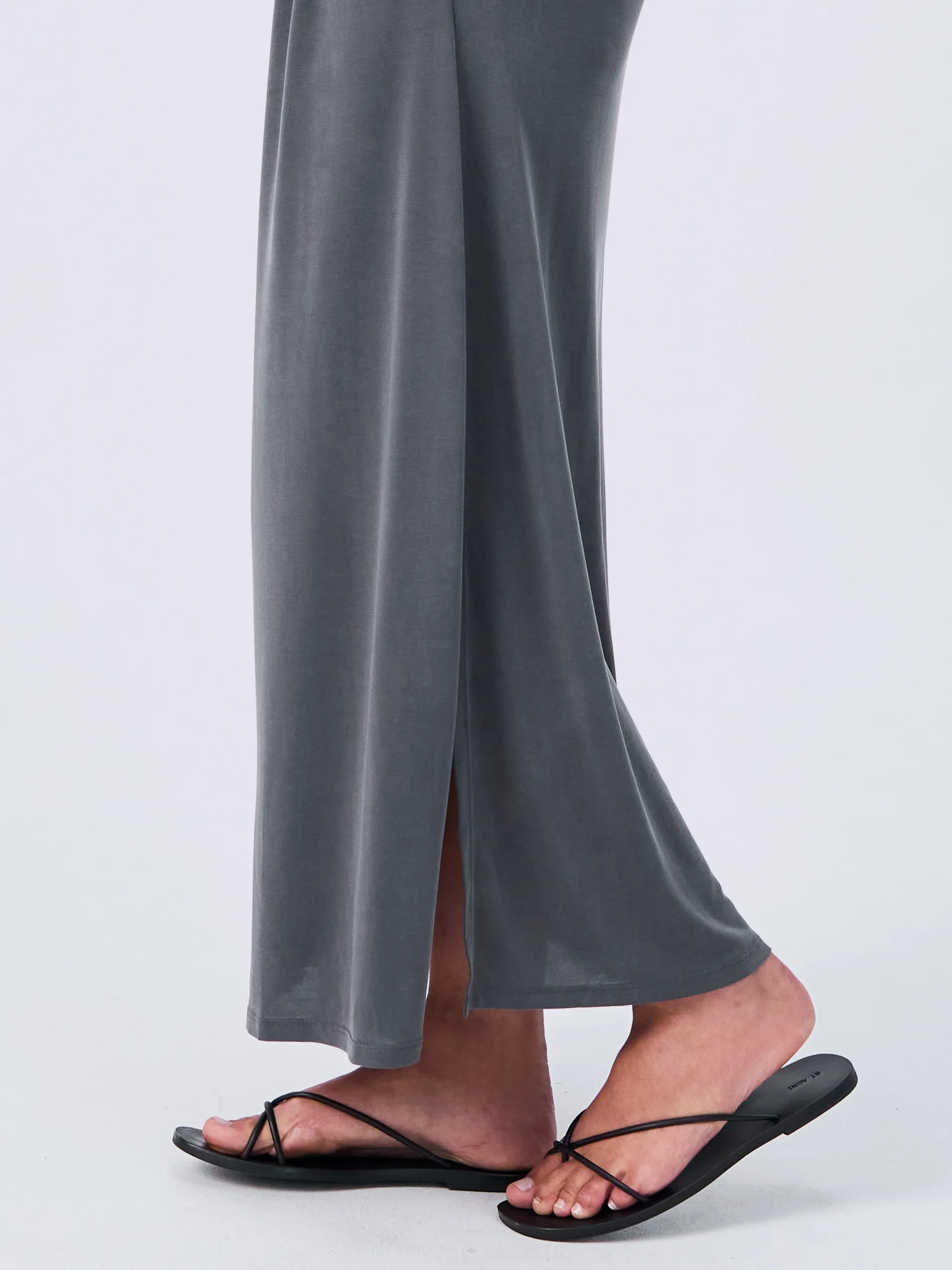 Cupro Strapless Dress - Storm