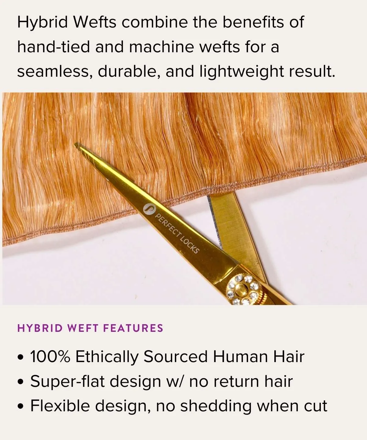 Curly Hybrid Weft Hair Extensions