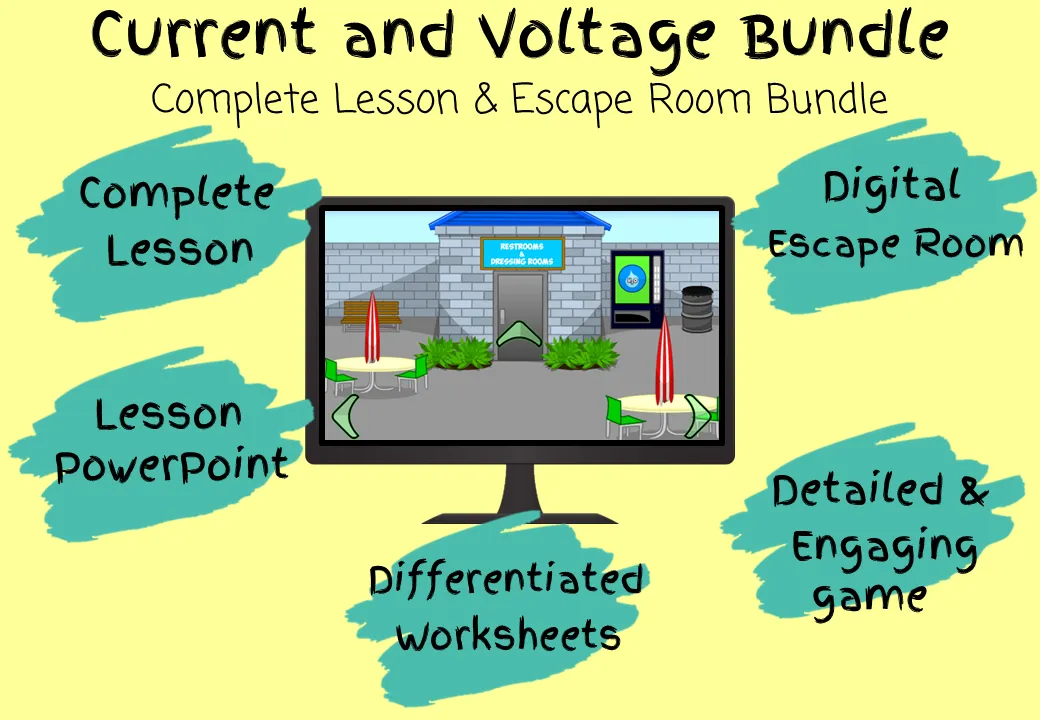 Current and Voltage Lesson and Escape Room Bundle