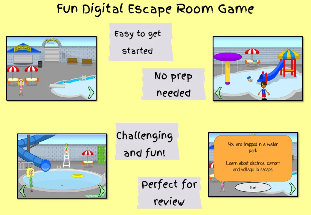 Current and Voltage Lesson and Escape Room Bundle