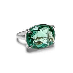 Cushion Cut Shimmer Ring in Apatite Quartz