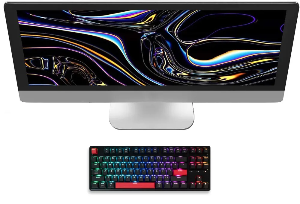 Custom Gaming Keyboard Programmable 87 Keys Compact TKL Layout