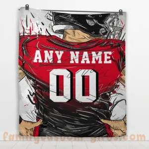 Custom Premium Quilt Blanket Atlanta Jersey American Football Personalized Quilt Gifts for Her & Him