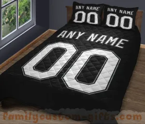 Custom Quilt Sets Chicago Jersey Personalized Baseball Premium Quilt Bedding for Men Women