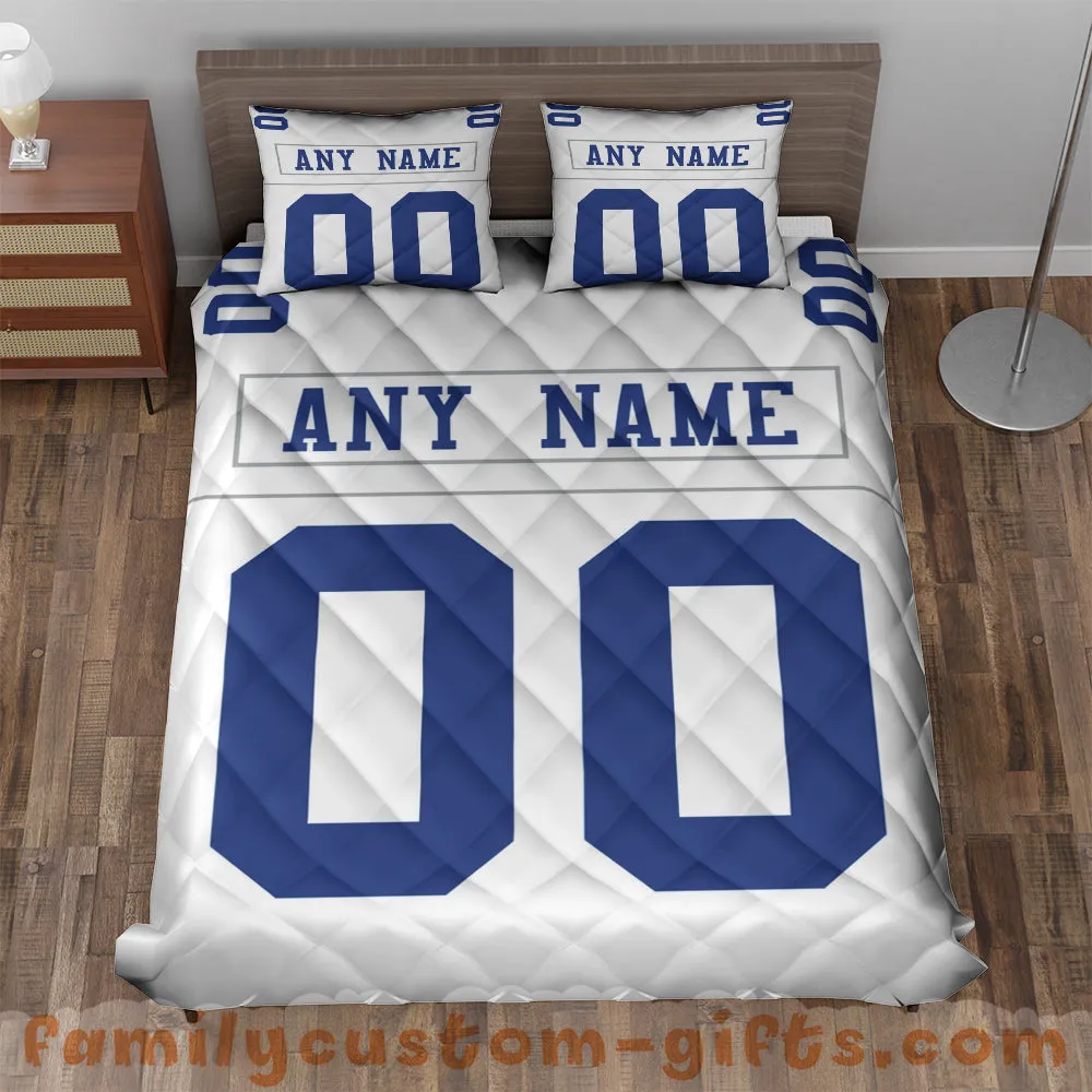 Custom Quilt Sets Dallas Jersey Personalized Football Premium Quilt Bedding for Boys Girls Men Women