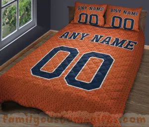 Custom Quilt Sets Houston Jersey Personalized Baseball Premium Quilt Bedding for Boys Girls Men Women