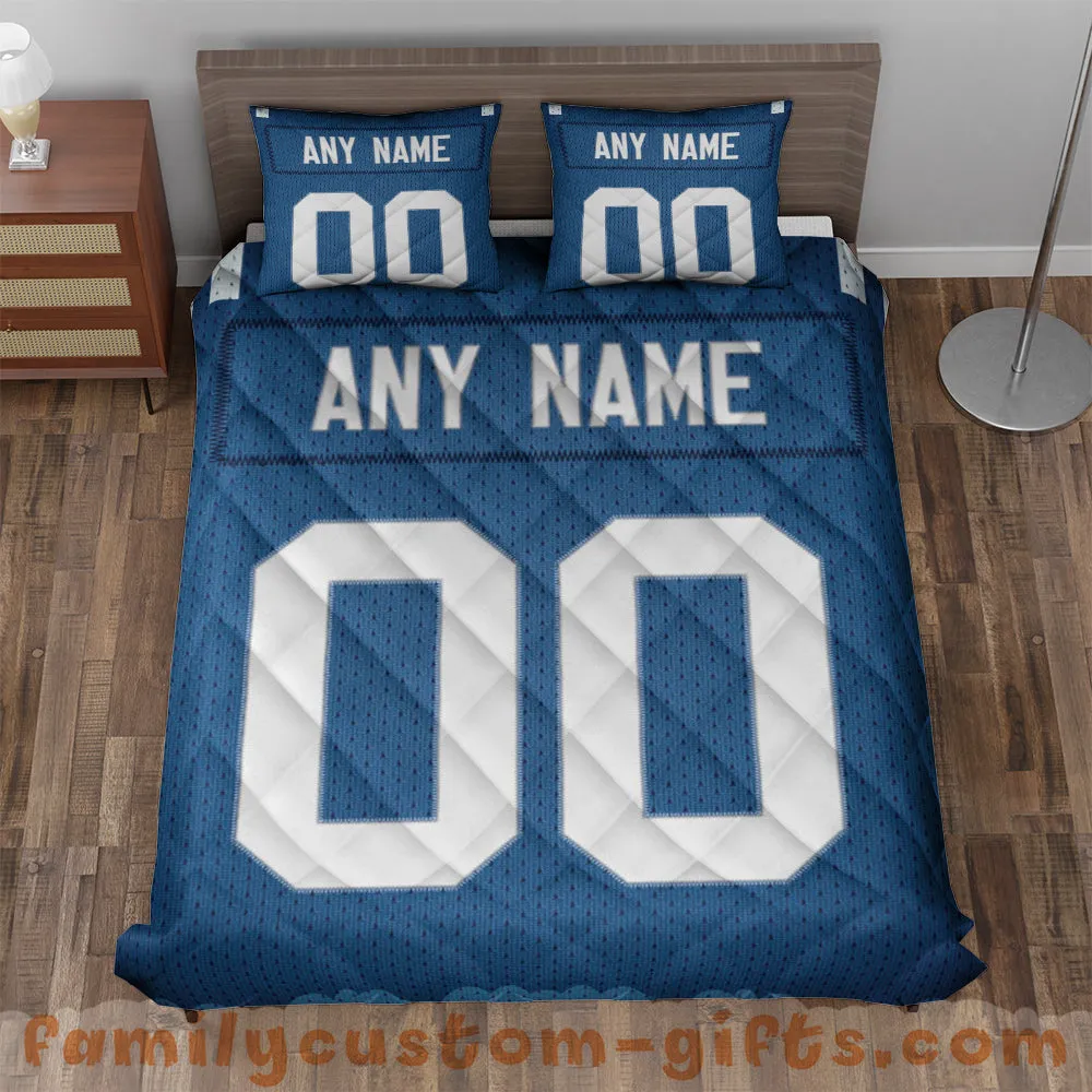 Custom Quilt Sets Indianapolis Jersey Personalized Football Premium Quilt Bedding for Men Women