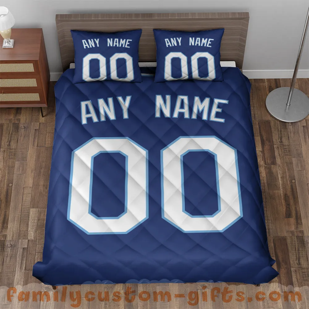 Custom Quilt Sets Kansas City Jersey Personalized Baseball Premium Quilt Bedding for Men Women