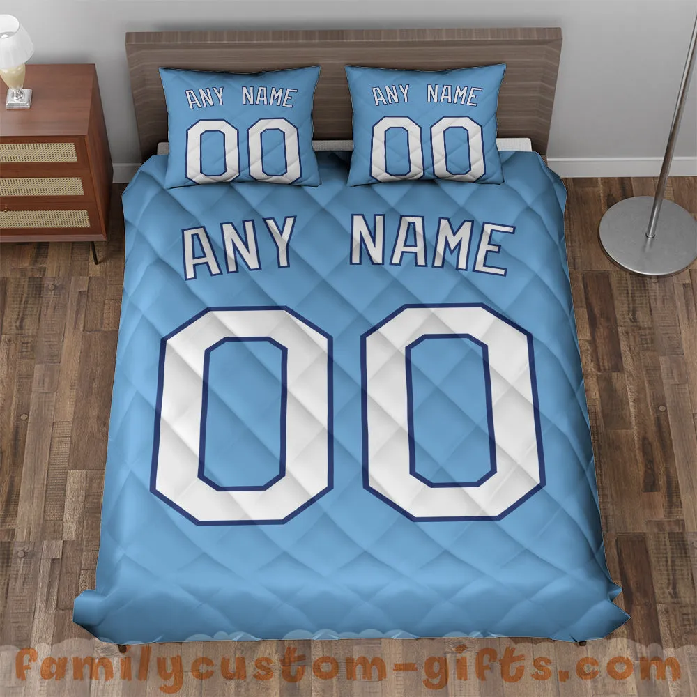 Custom Quilt Sets Kansas City Jersey Personalized Baseball Premium Quilt Bedding for Men Women