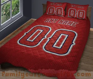 Custom Quilt Sets Los Angeles Jersey Personalized Baseball Premium Quilt Bedding for Men Women