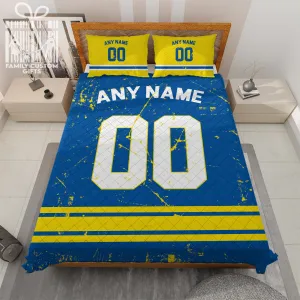 Custom Quilt Sets Los Angeles Jersey Personalized Football Premium Quilt Bedding for Men Women