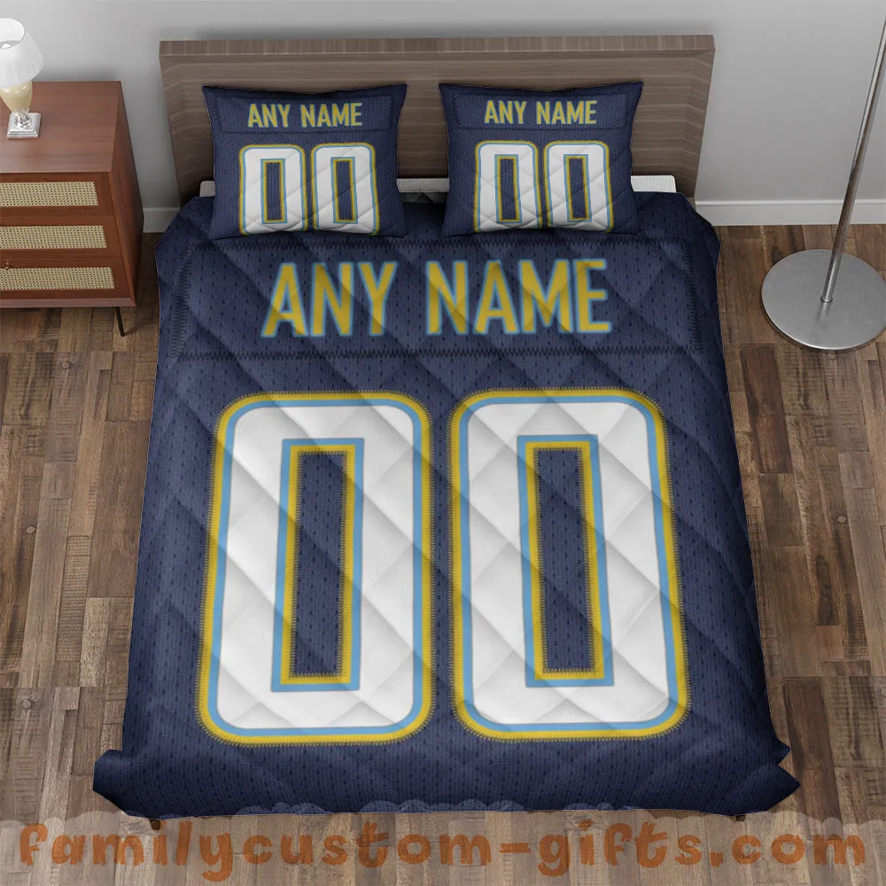 Custom Quilt Sets Los Angeles Jersey Personalized Football Premium Quilt Bedding for Men Women