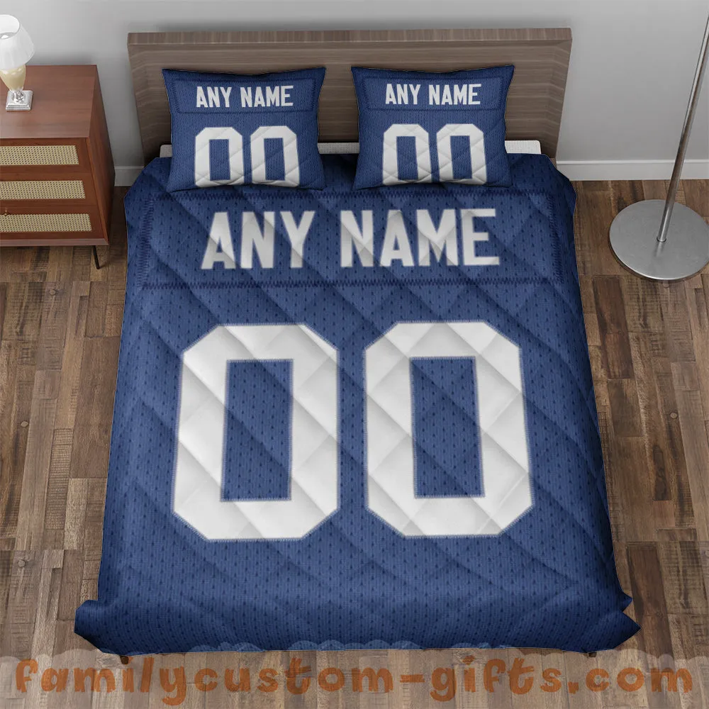 Custom Quilt Sets New York Jersey Personalized Football Premium Quilt Bedding for Boys Girls Men Women