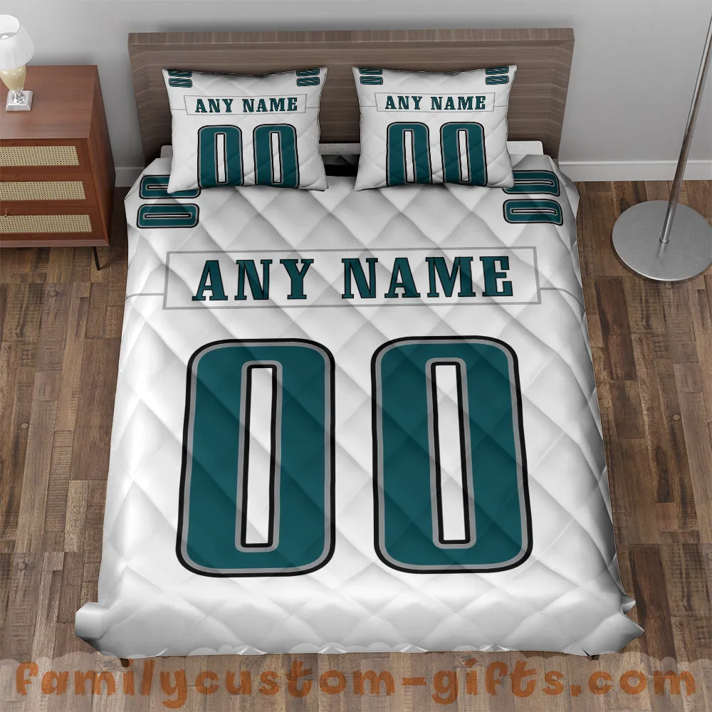 Custom Quilt Sets Philadelphia Jersey Personalized Football Premium Quilt Bedding for Men Women