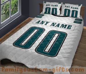 Custom Quilt Sets Philadelphia Jersey Personalized Football Premium Quilt Bedding for Men Women