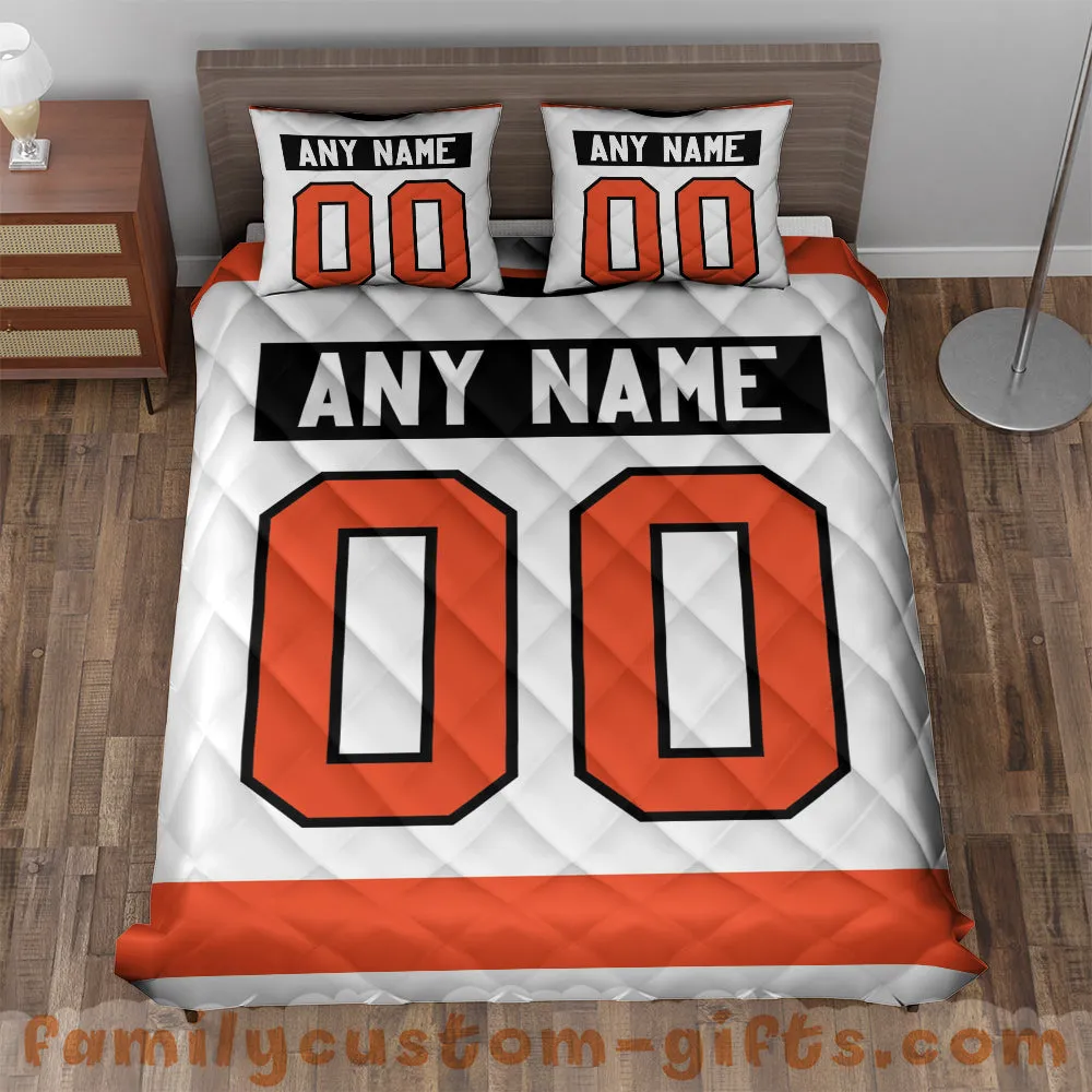 Custom Quilt Sets Philadelphia Jersey Personalized Ice hockey Premium Quilt Bedding for Men Women