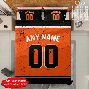 Custom Quilt Sets Philadelphia Jersey Personalized Ice hockey Premium Quilt Bedding for Men Women