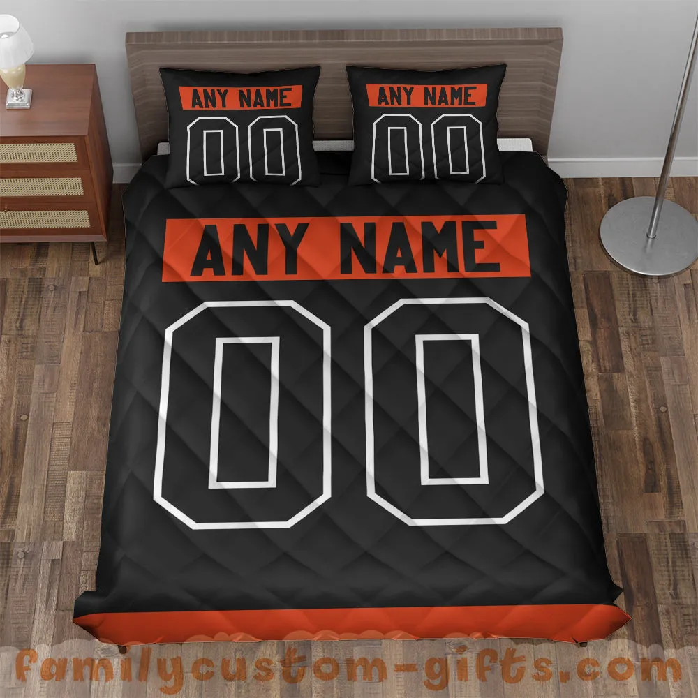 Custom Quilt Sets Philadelphia Jersey Personalized Ice hockey Premium Quilt Bedding for Men Women
