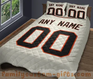 Custom Quilt Sets San Francisco Jersey Personalized Baseball Premium Quilt Bedding for Men Women