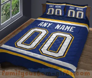 Custom Quilt Sets St. Louis Jersey Personalized Ice hockey Premium Quilt Bedding for Men Women