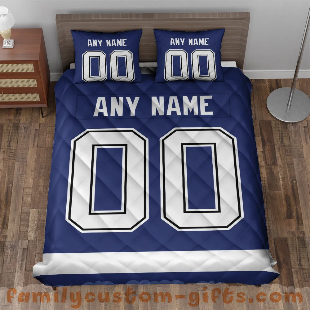 Custom Quilt Sets Tampa Bay Jersey Personalized Ice hockey Premium Quilt Bedding for Men Women