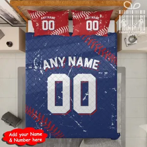 Custom Quilt Sets Texas Jersey Personalized Baseball Premium Quilt Bedding for Men Women