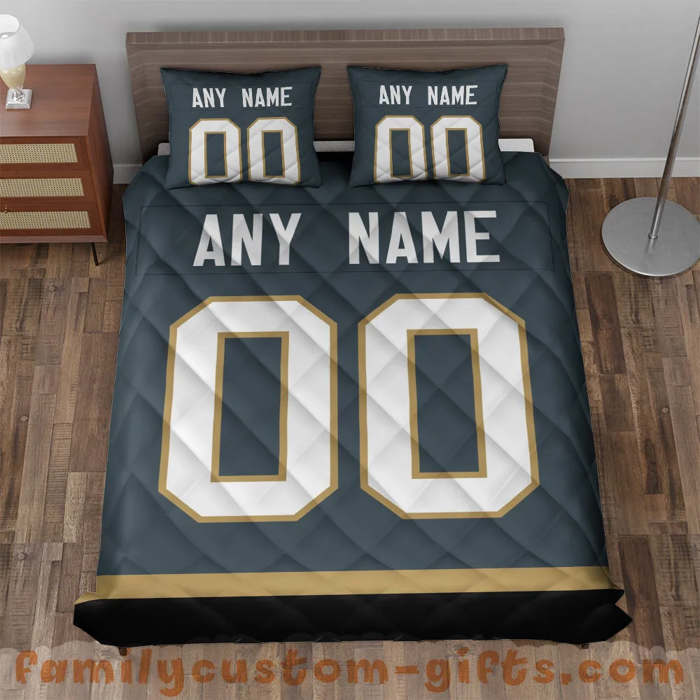 Custom Quilt Sets Vegas Jersey Personalized Ice hockey Premium Quilt Bedding for Men Women