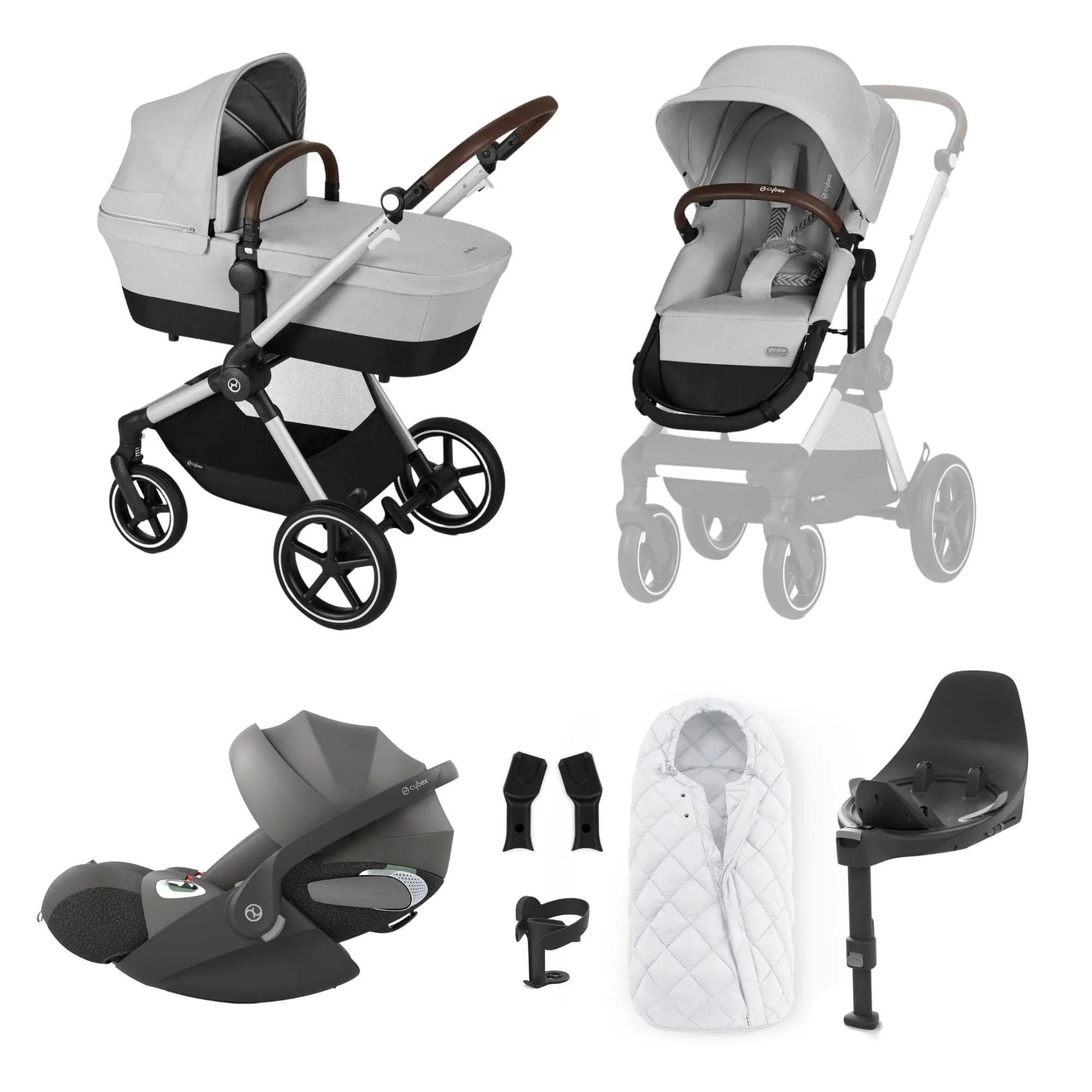 Cybex Eos Lux Luxury 9 Piece Bundle in Lava Grey
