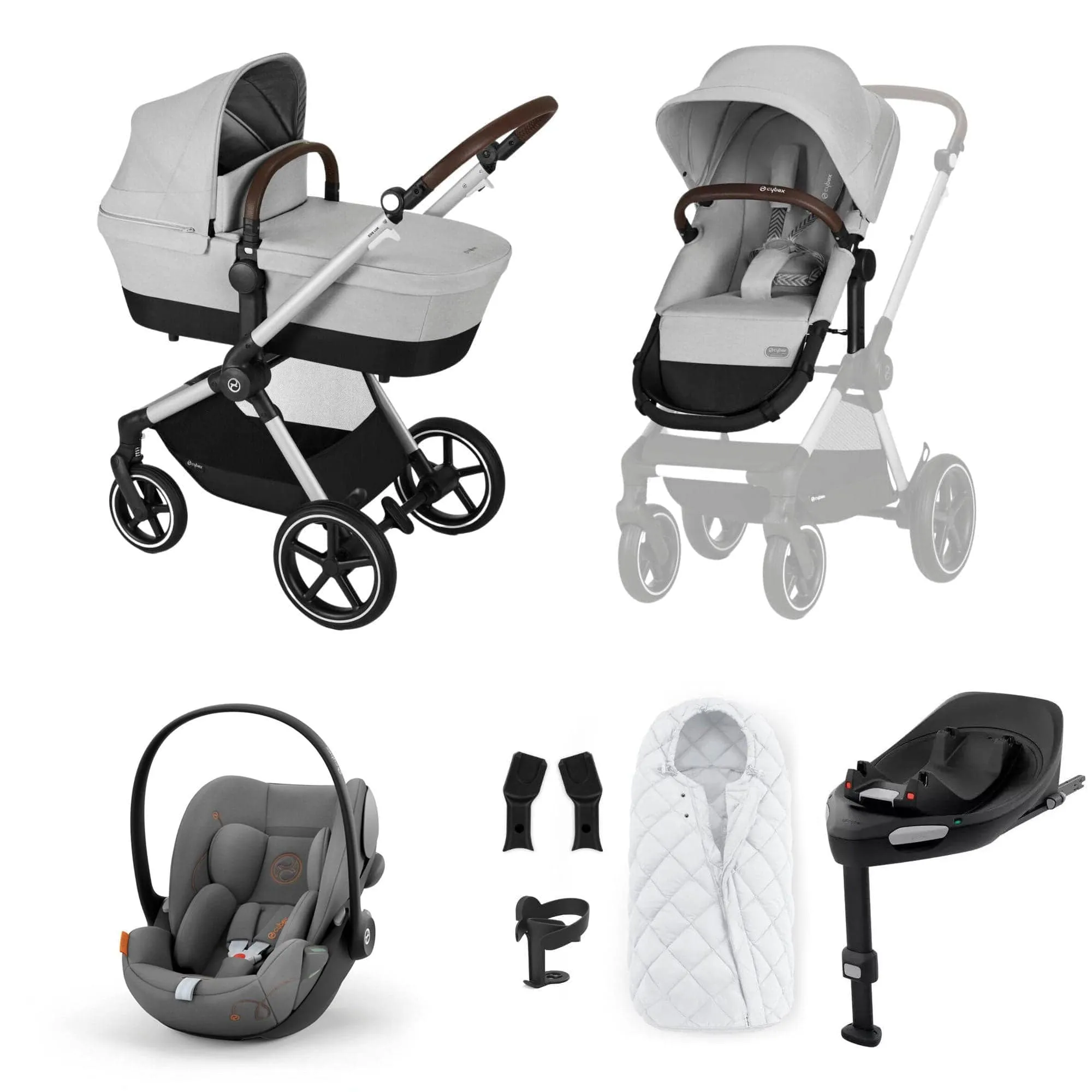 Cybex Eos Lux Luxury 9 Piece Bundle - Lava Grey