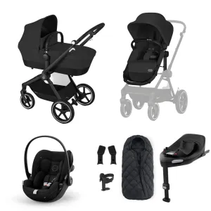 Cybex Eos Lux Luxury 9 Piece Bundle - Moon Black