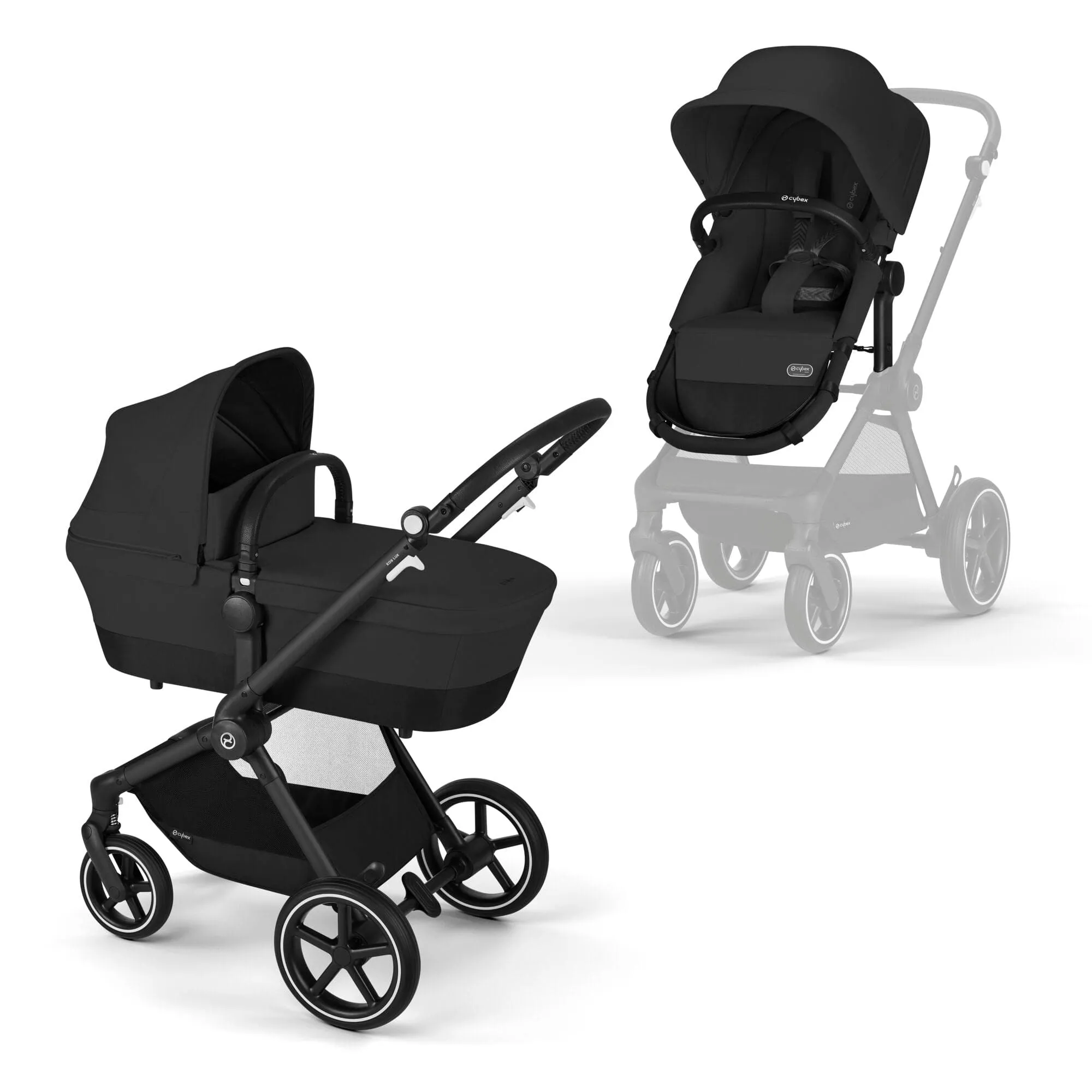 Cybex Eos Lux Luxury 9 Piece Bundle - Moon Black