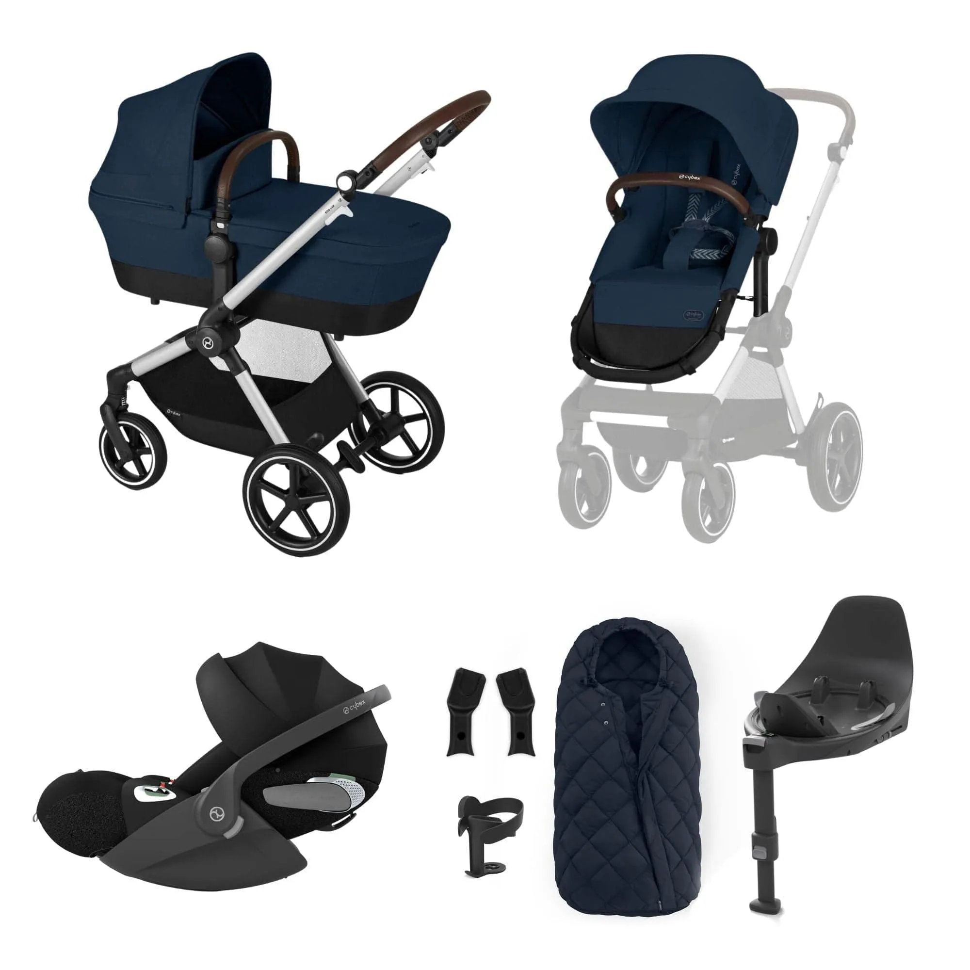 Cybex Eos Lux Luxury 9 Piece Bundle - Ocean Blue