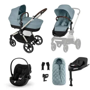 Cybex Eos Lux Luxury 9 Piece Bundle - Sky Blue