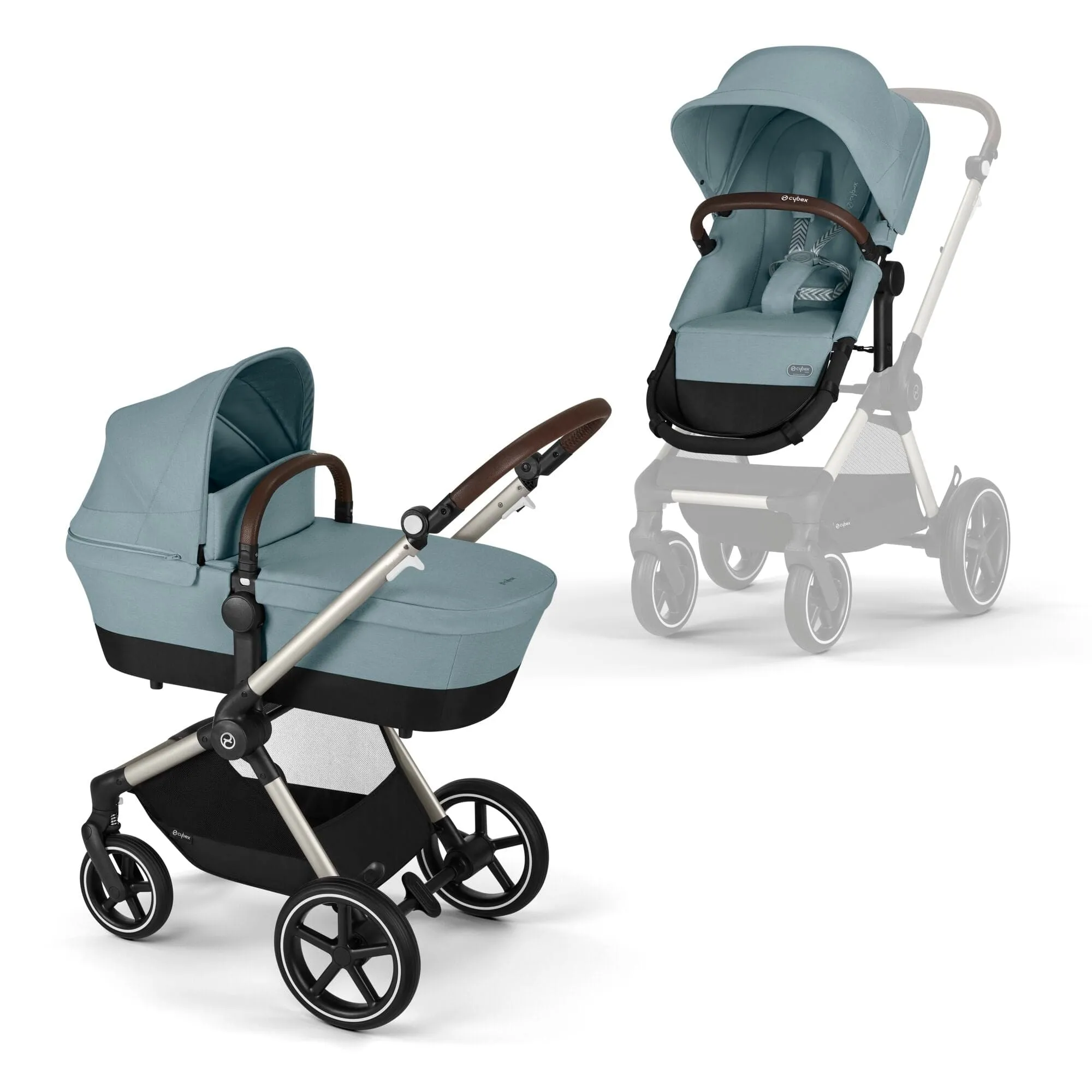 Cybex Eos Lux Luxury 9 Piece Bundle - Sky Blue