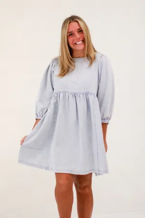 Daily Denim Dress in Blue