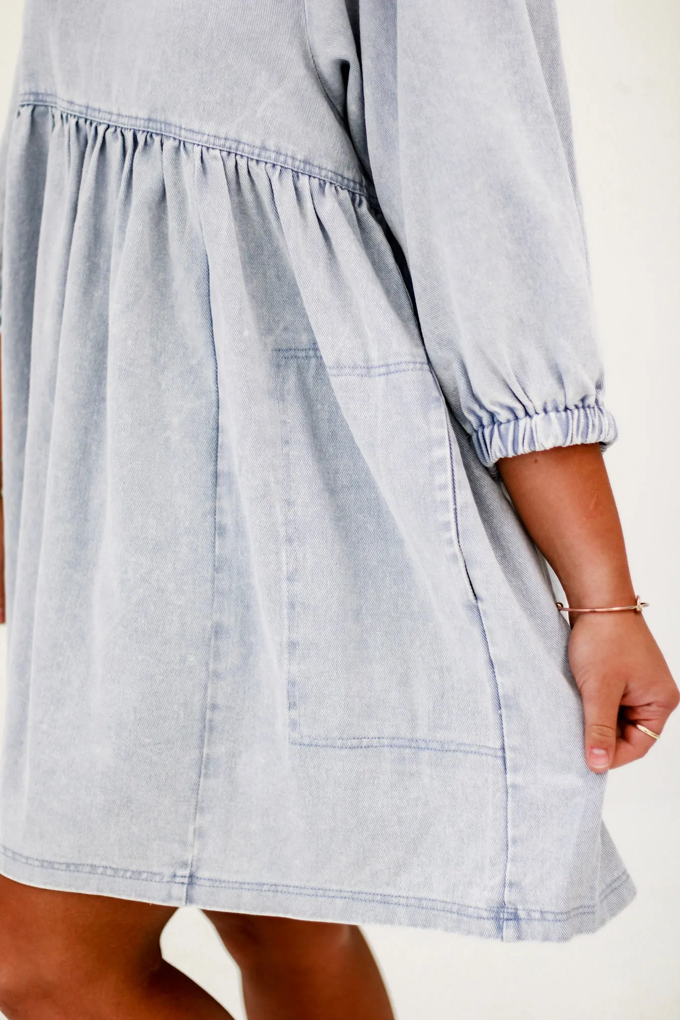 Daily Denim Dress in Blue