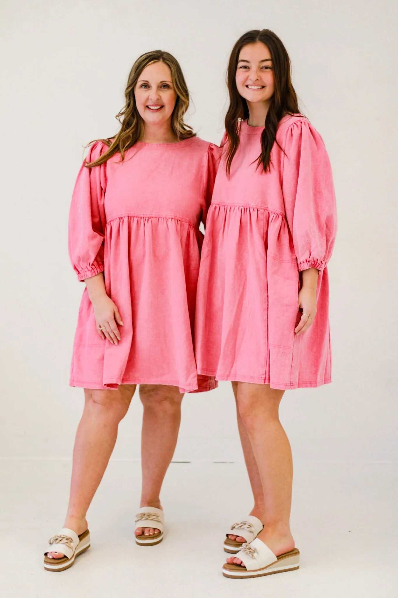 Daily Denim Dress in Pink