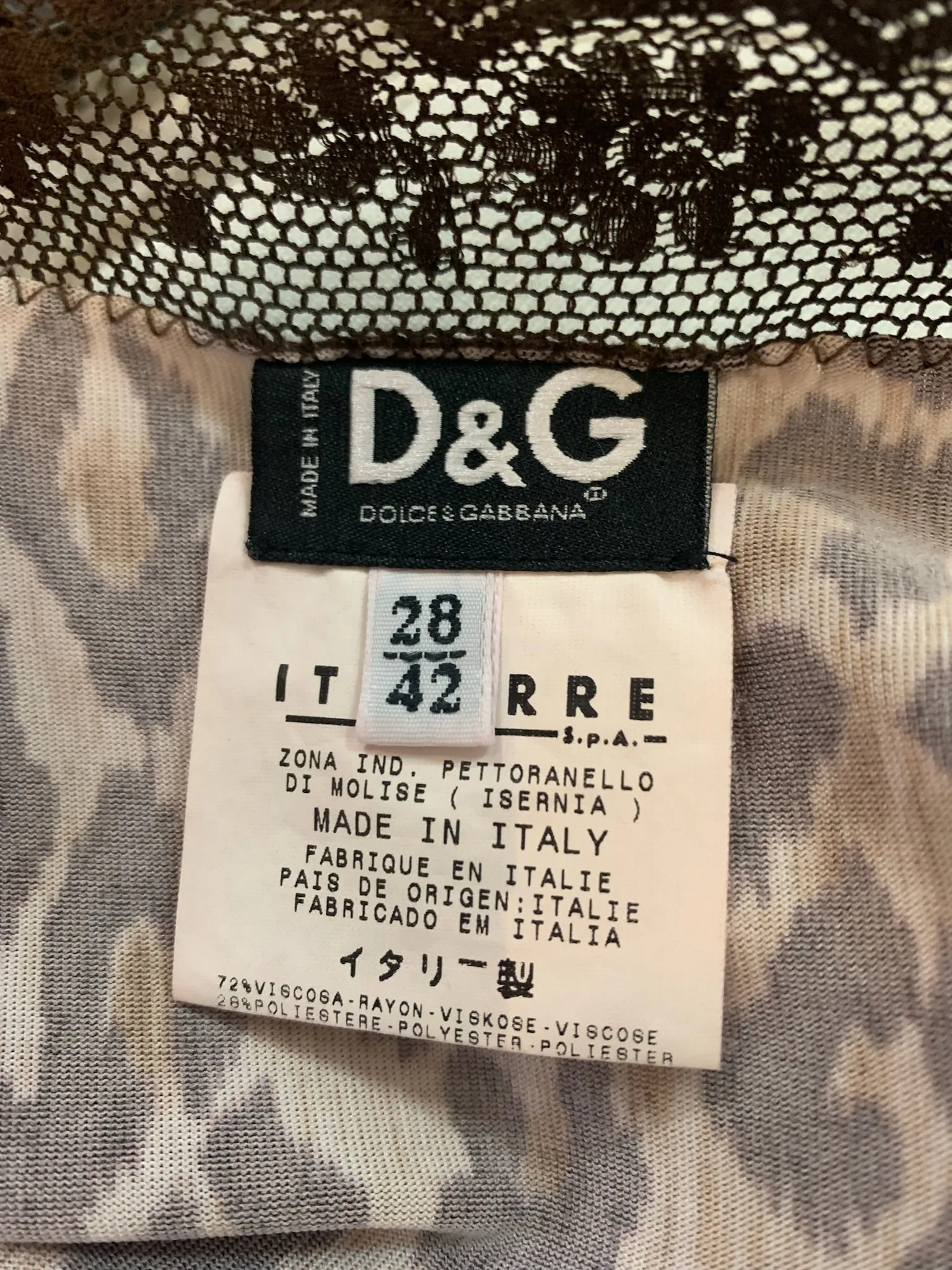 D&G 2000s Leopard Print Slip Midi Dress