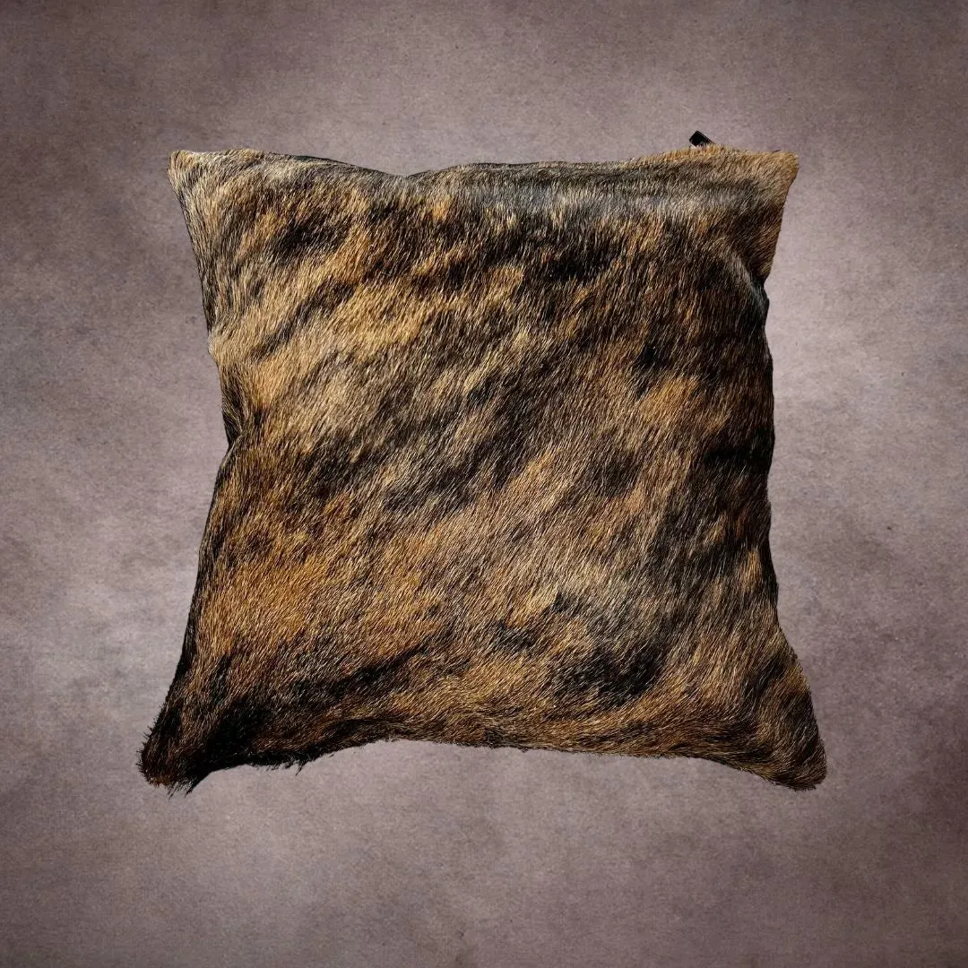 Dark Brindle Cowhide Pillow Cover---PL020