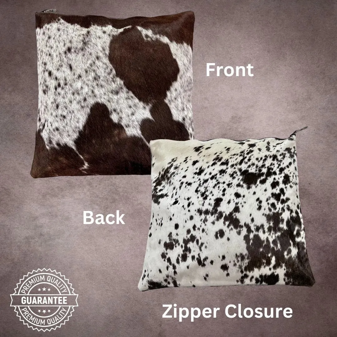 Dark Espresso Cowhide Pillow Cover---PL038