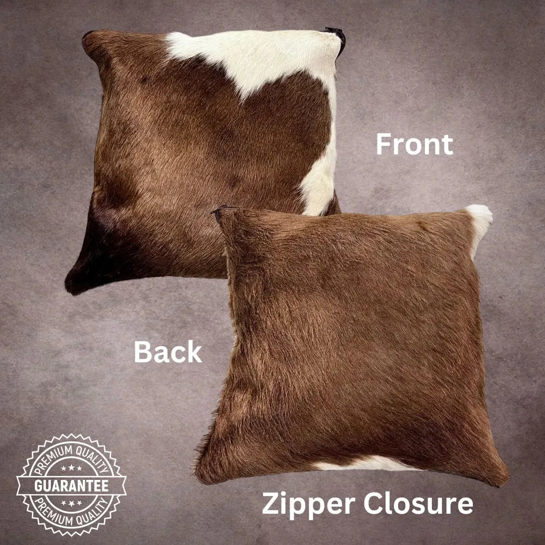Dark Espresso Cowhide Pillow Cover---PL042