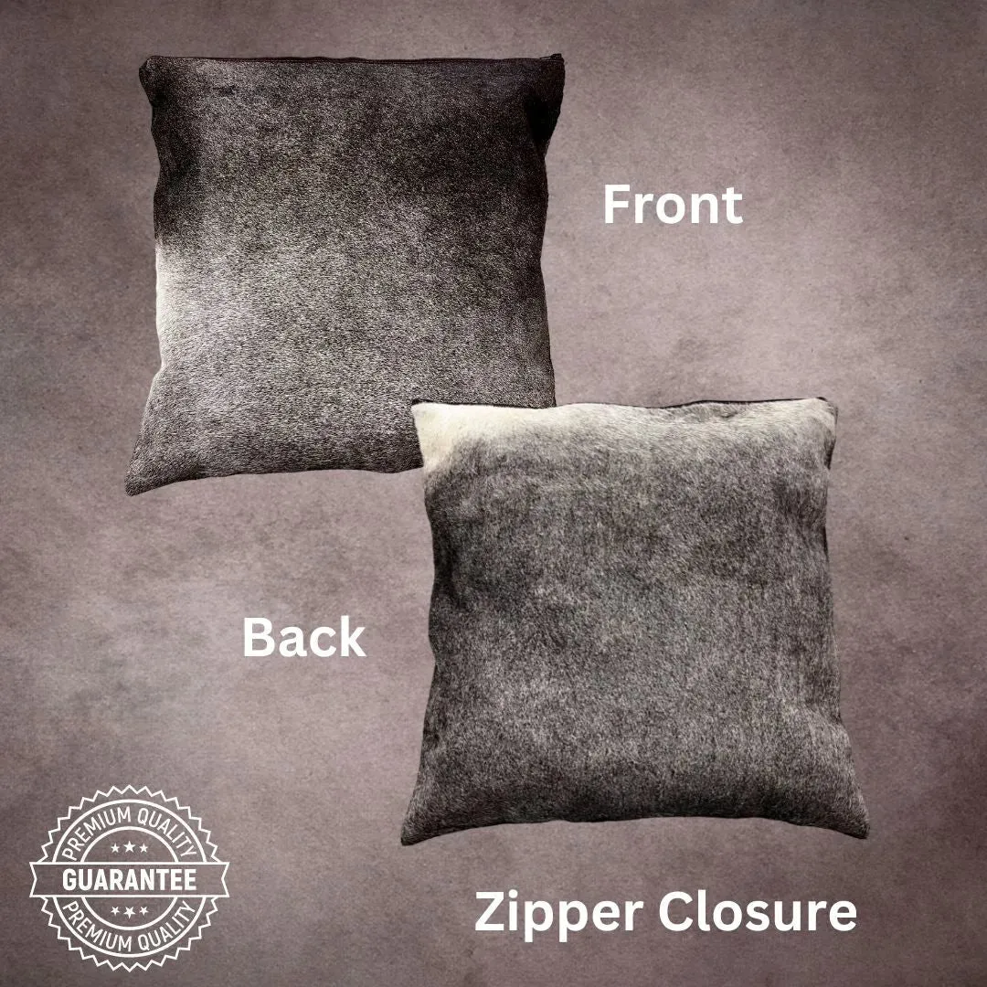 Dark Gray Cowhide Pillow Cover---PL018