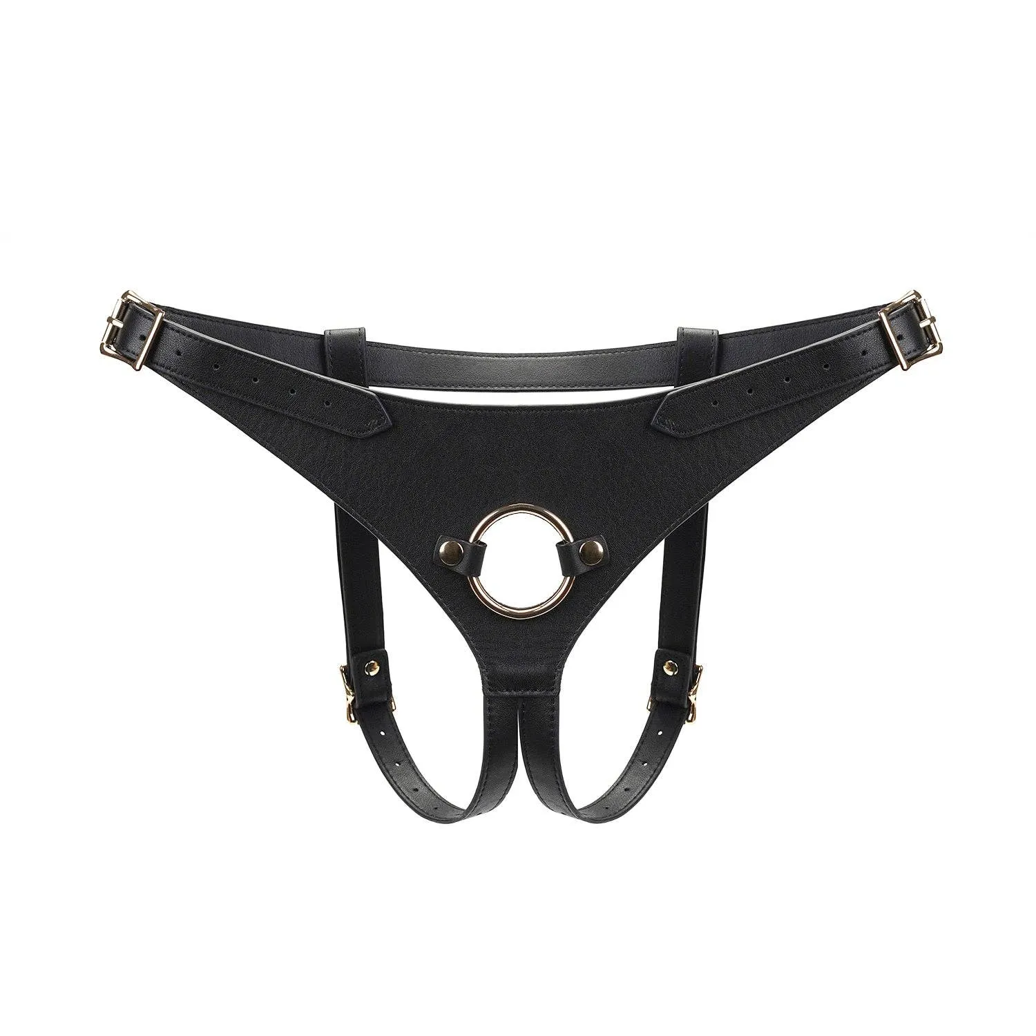 Dark Secret Leather Strap On Harness