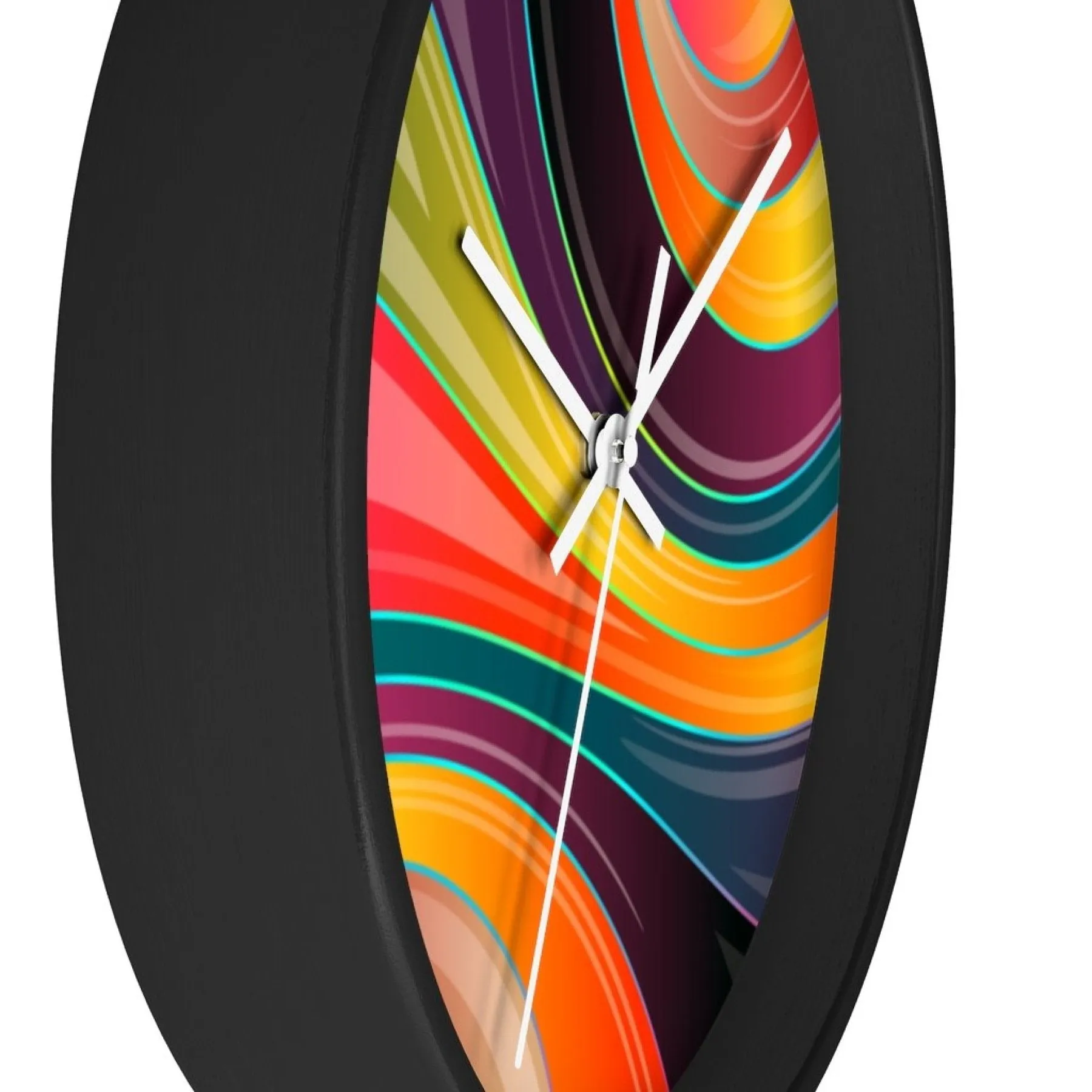 Decorative Wall Clock - Multicolor Circular Swirl Quartz Clock - WC02