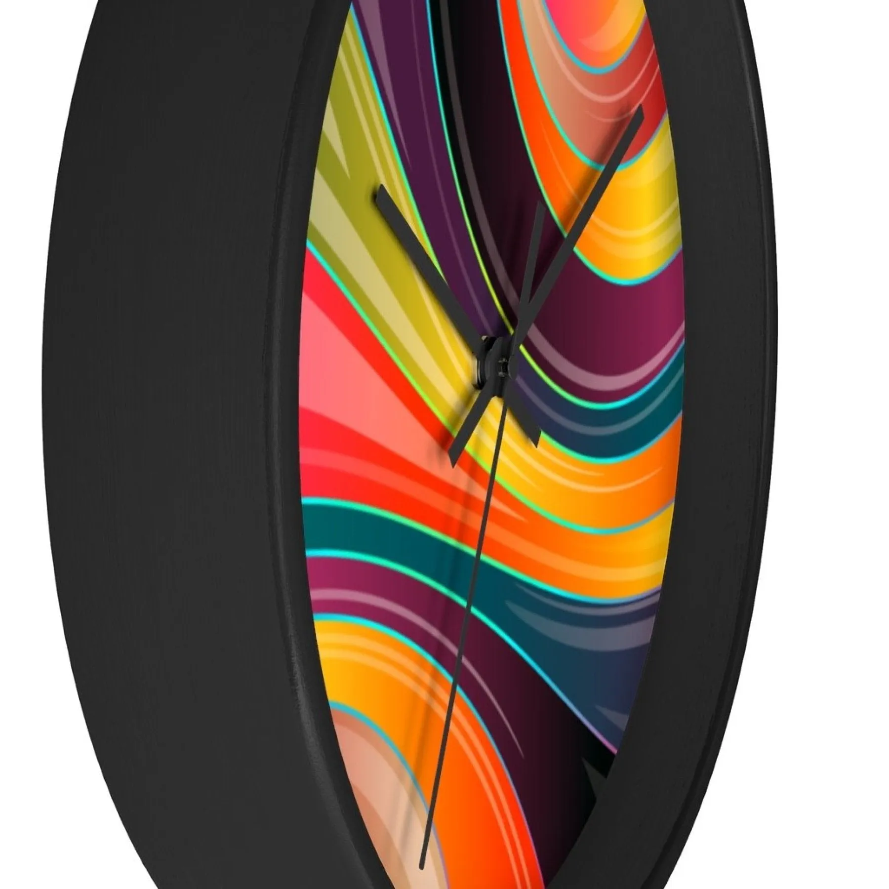 Decorative Wall Clock - Multicolor Circular Swirl Quartz Clock - WC02