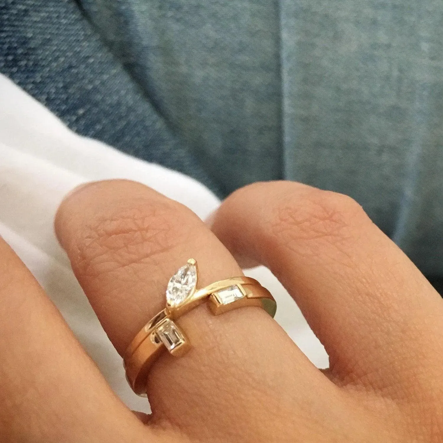 Defne Ring | White Diamond