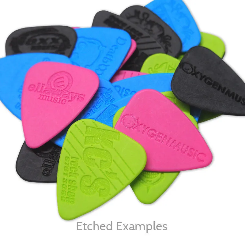 Delrinex Jazz XL Shape Etched Picks - Double Sided