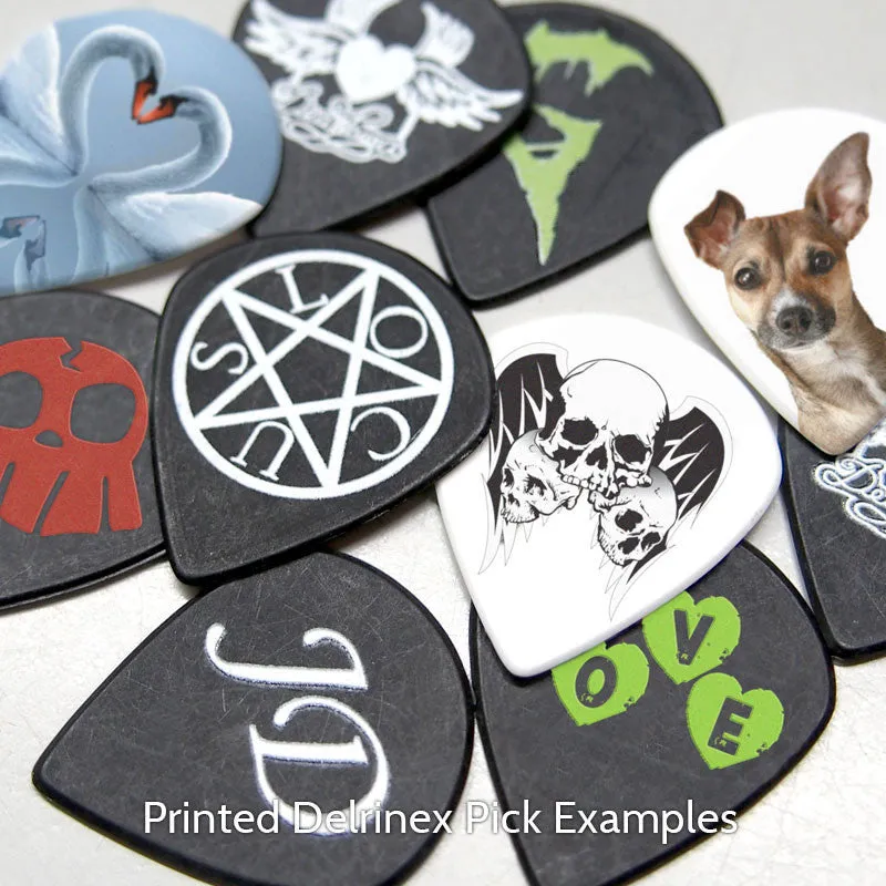 Delrinex Jazz XL Shape Printed Picks - Double Sided