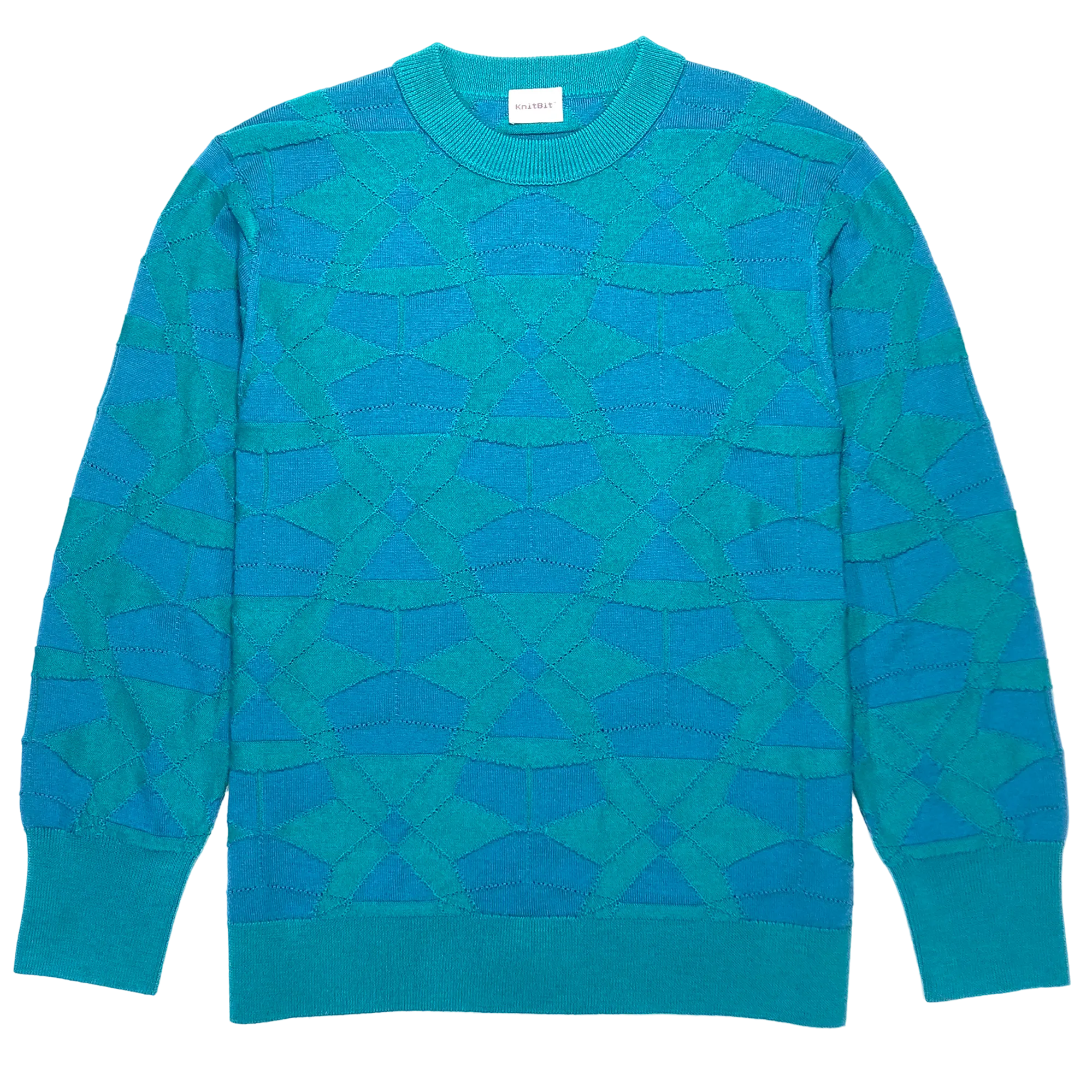 DELTA MERINO CREW NECK PULLOVER in TEAL JADE