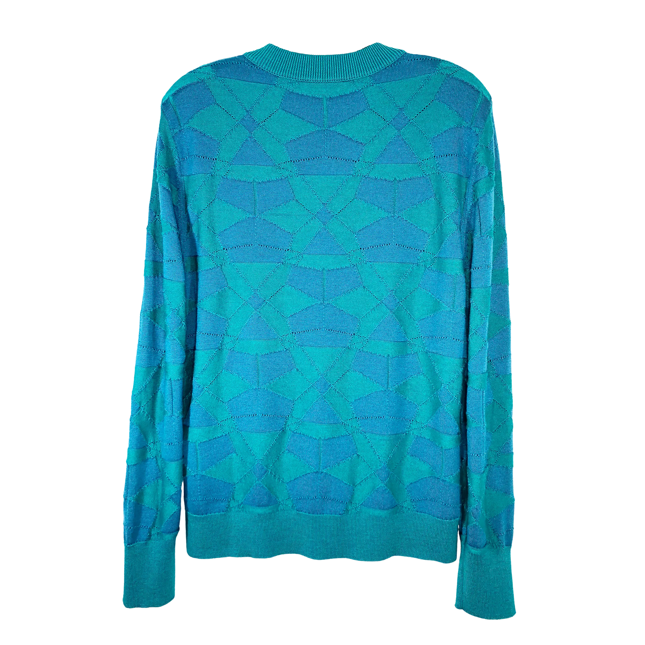 DELTA MERINO CREW NECK PULLOVER in TEAL JADE
